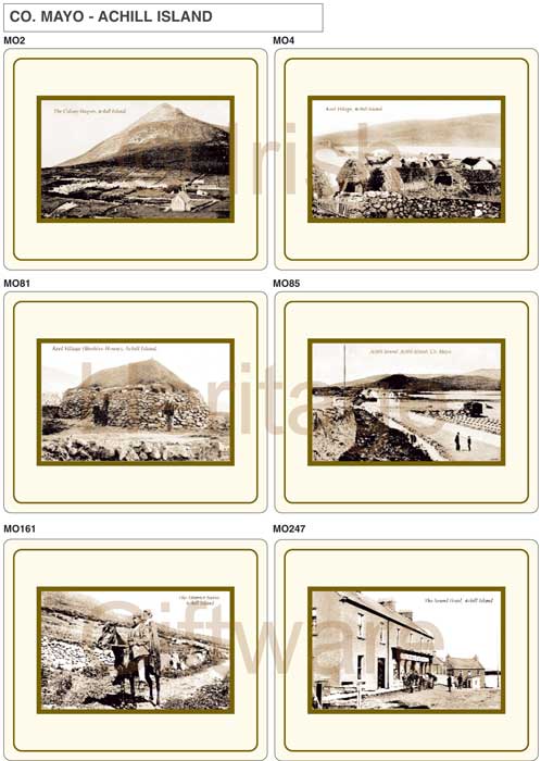 Vintage Placemats and Coasters of Achill Island Co Mayo, Ireland.