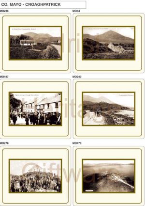 Vintage Placemats and Coasters of Croaghpatrick, Co Mayo, Ireland