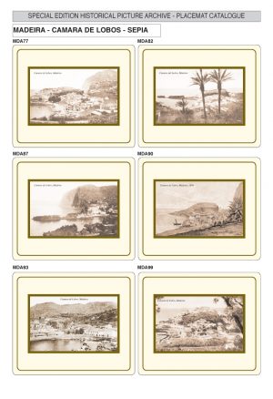 Vintage Melamine Placemats and Coasters of Camara de Lobos, Madeira