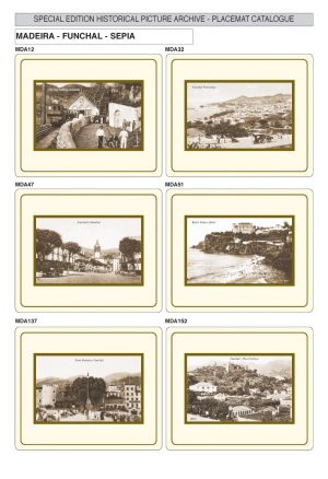 Vintage Melamine placemats and Coasters of Funchal, Madeira