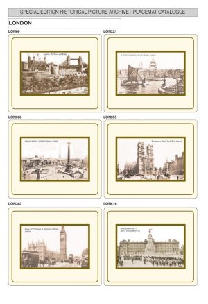 Historic London Melamine Placemats