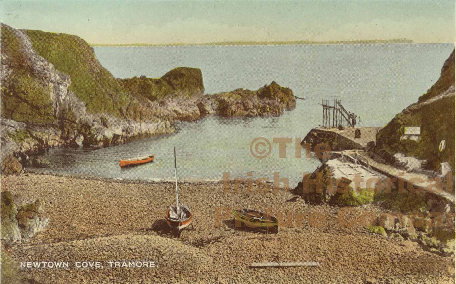 Newtown Cove, Tramore, Co. Waterford, Ireland, Old Irish Photograph TW