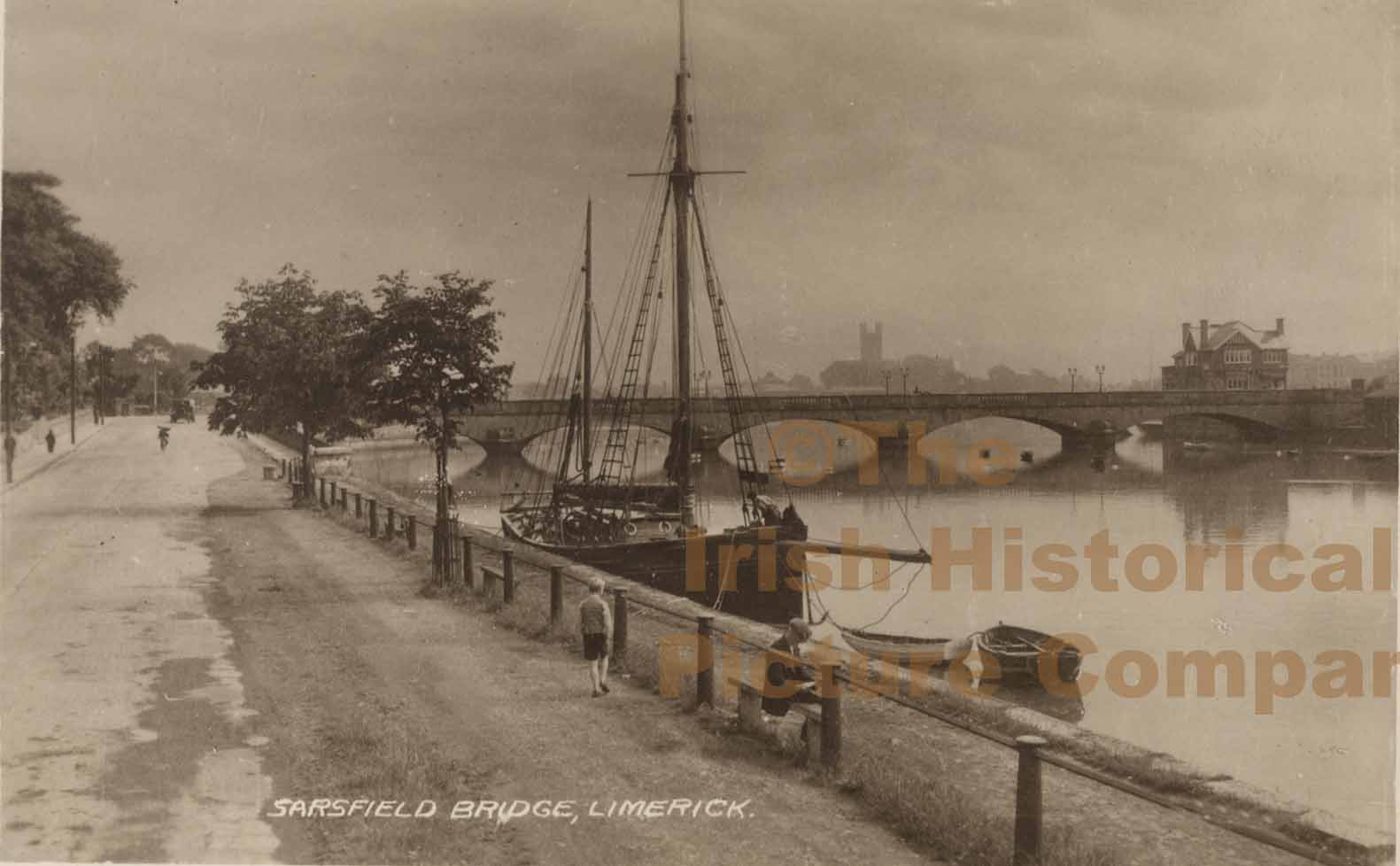 Sarsfield Bridge, Limerick, Co. Limerick, Ireland, Old Irish Photograph