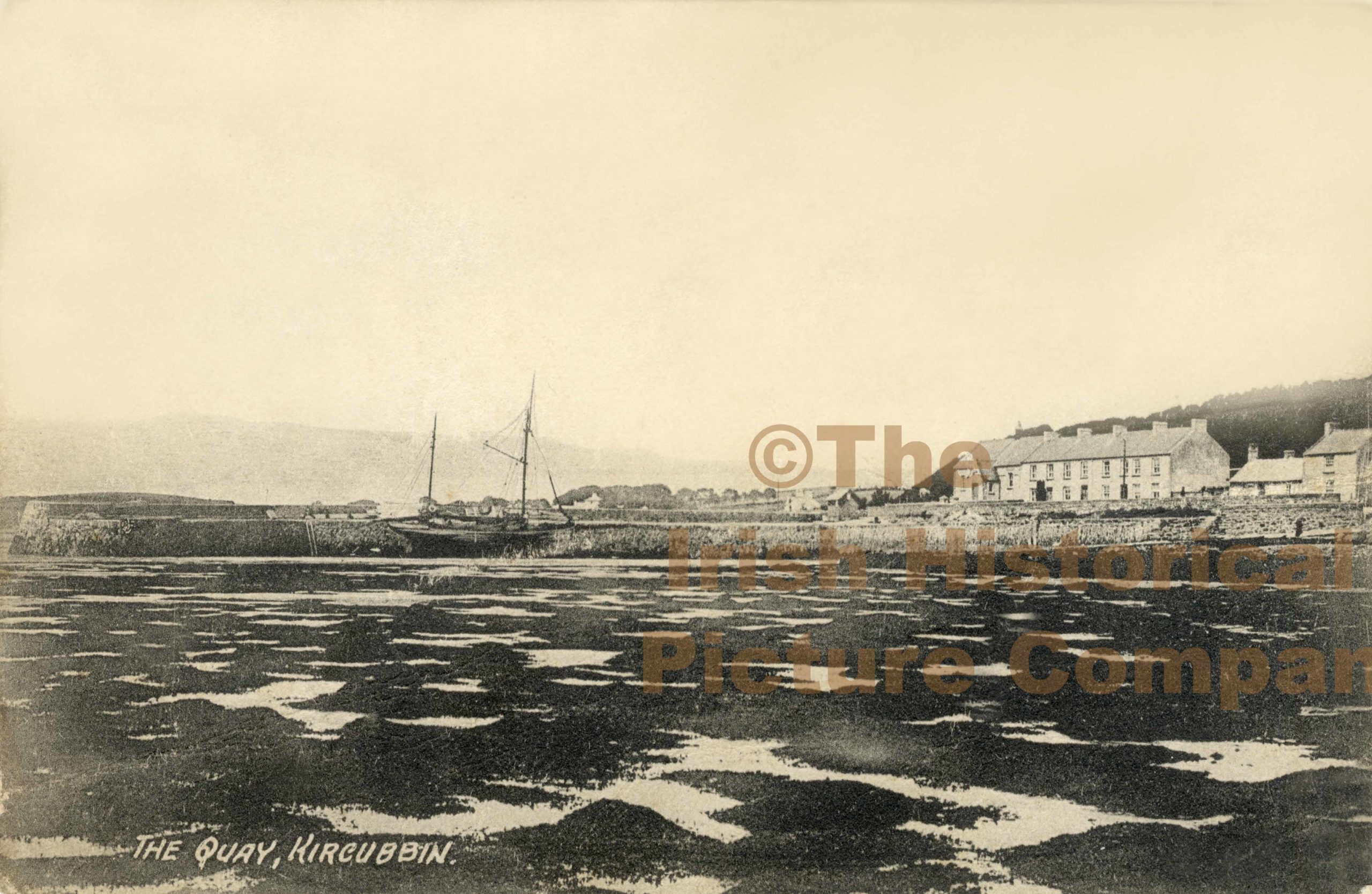 The Quay, Kirkeubbin, Co. Down, Northern Ireland, Old Irish Photograph
